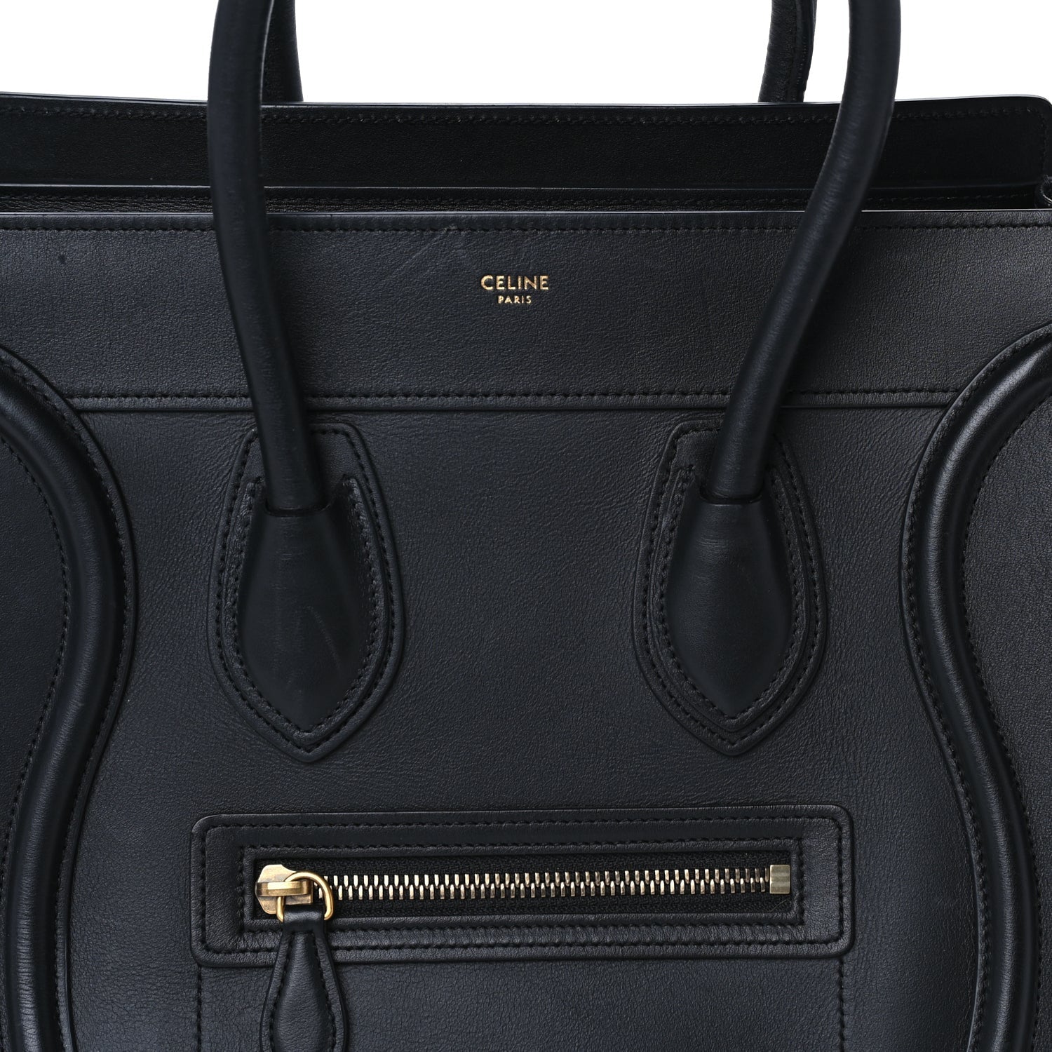 Celine Smooth Calfskin Micro Luggage Black 6 of 8
