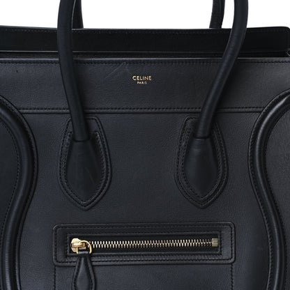Celine Smooth Calfskin Micro Luggage Black 6 of 8