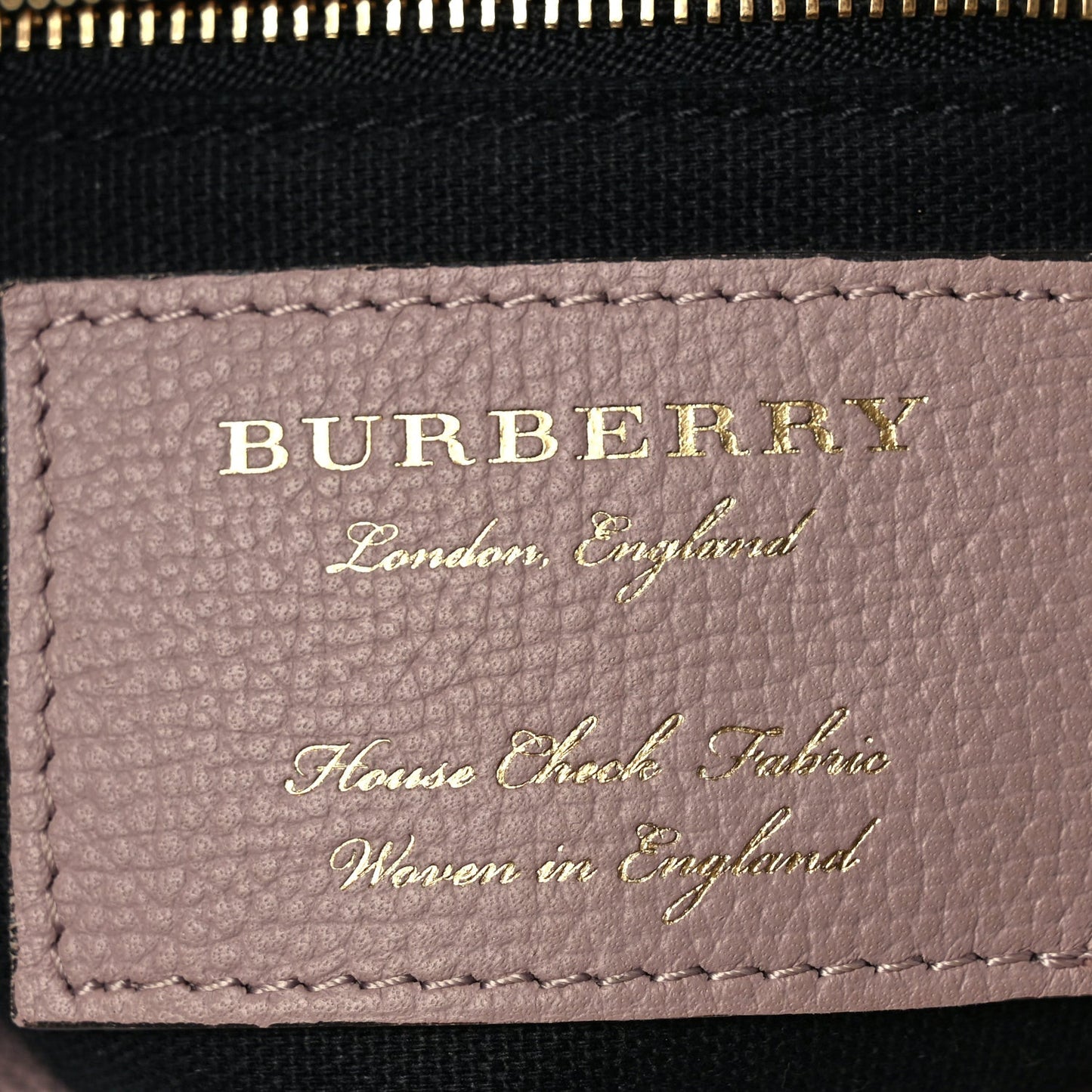 Derby Calfskin House Check Small Banner Tote Pink