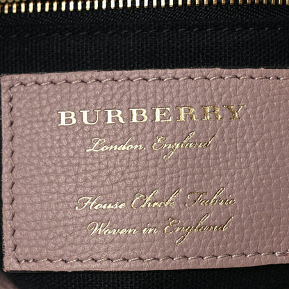 Burberry Derby Calfskin House Check Small Banner Tote Pink 5 of 8
