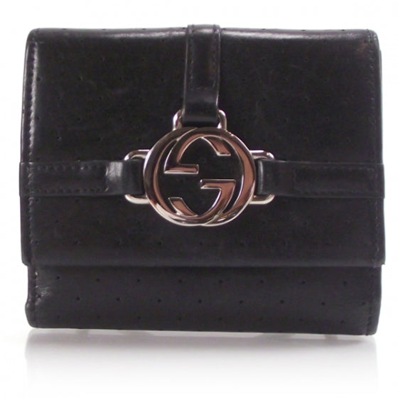 Gucci Leather Perforated Britt Wallet 1 of 11