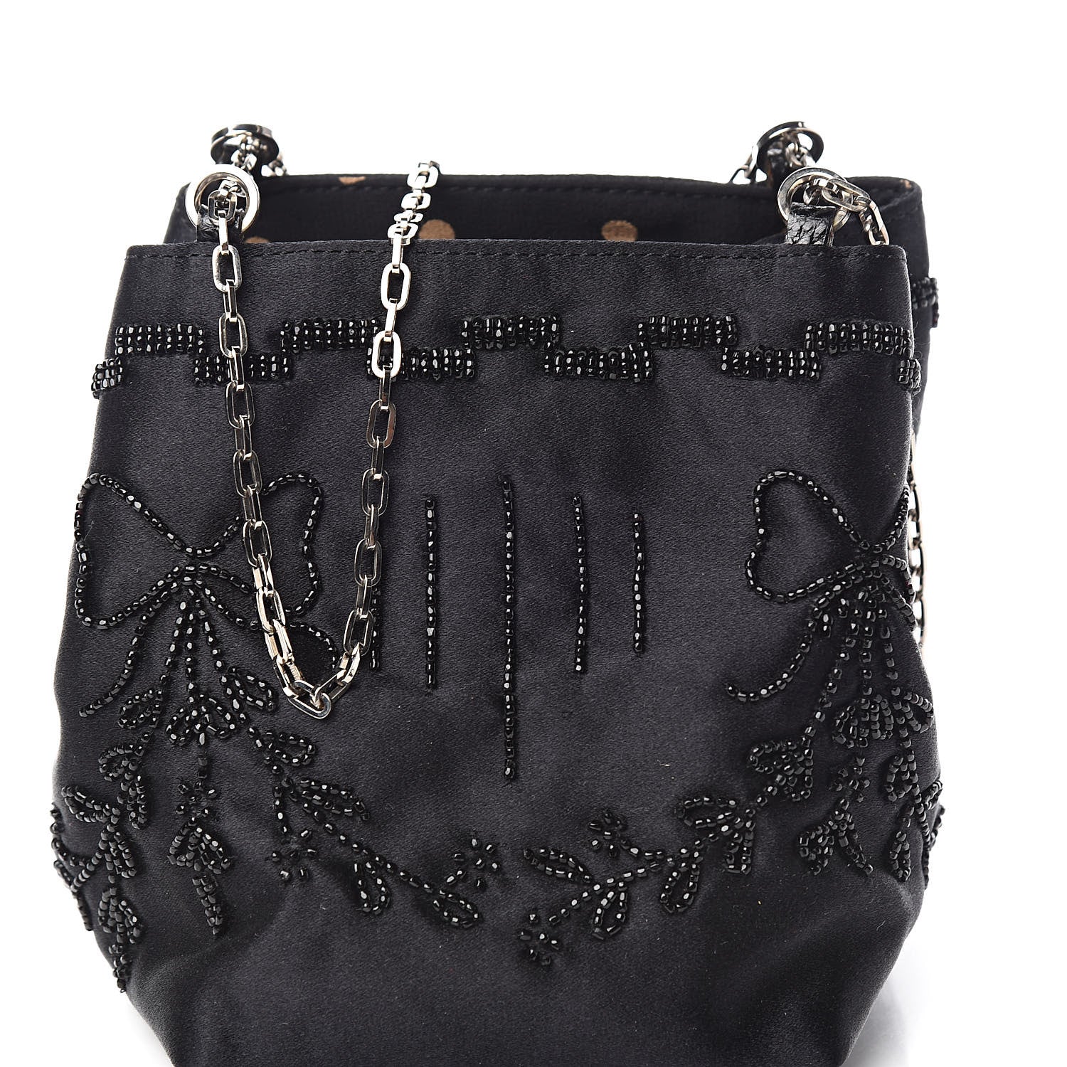Valentino Garavani Satin Sequin Embellished Micro Shopping Bag Black 13 of 13