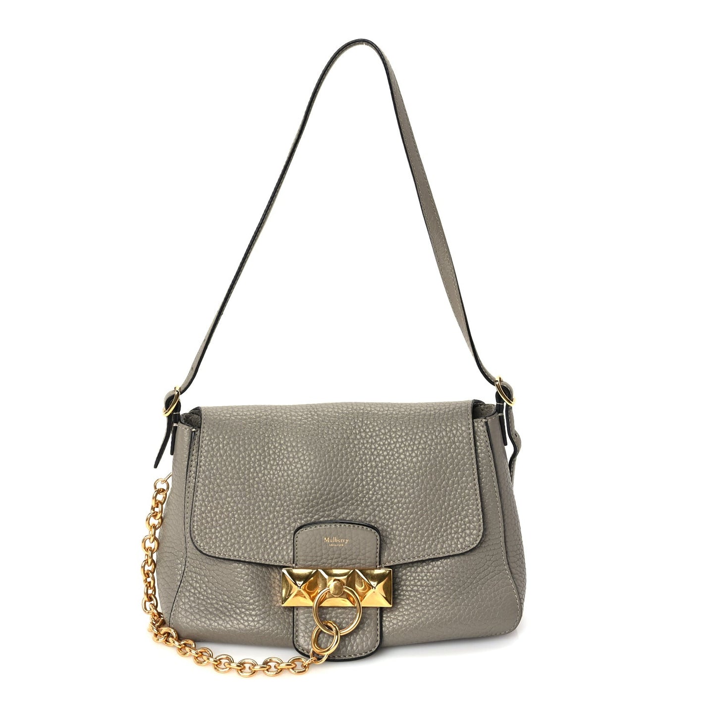 Heavy Grain Calfskin Mini Keeley Solid Grey
