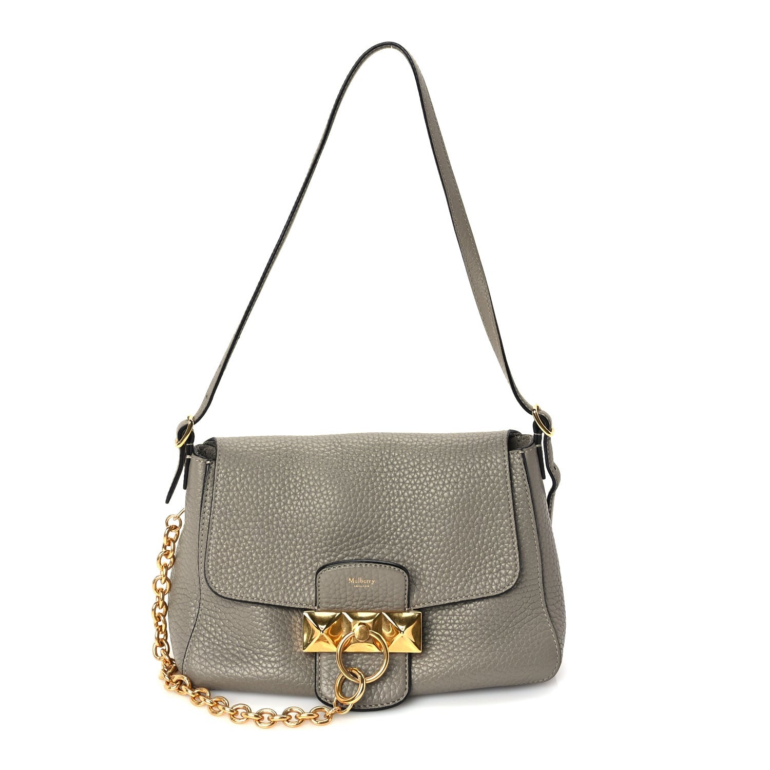 Mulberry Heavy Grain Calfskin Mini Keeley Solid Grey 1 of 8