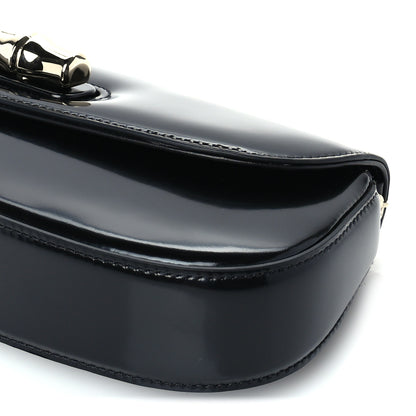 Gucci Shiny Calfskin Small Bamboo Night Bag Black 8 of 8