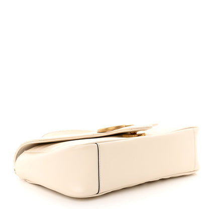 Gucci Calfskin Matelasse Small GG Marmont Shoulder Bag White 4 of 9