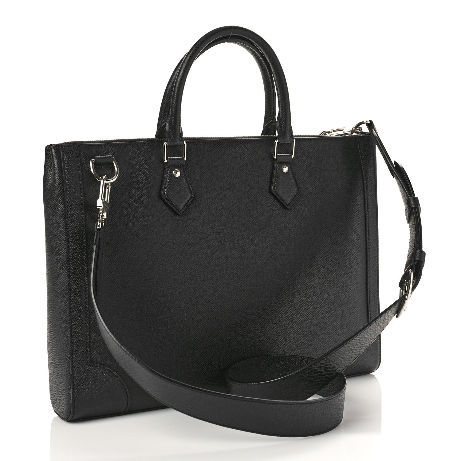 Louis Vuitton Taiga Slim Briefcase Black 3 of 8