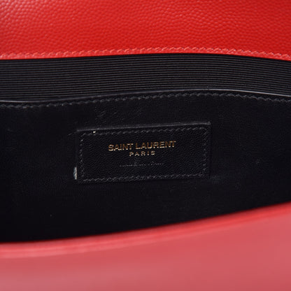 Saint Laurent Grain De Poudre Classic Monogram Cassandre Clutch New Red 6 of 9