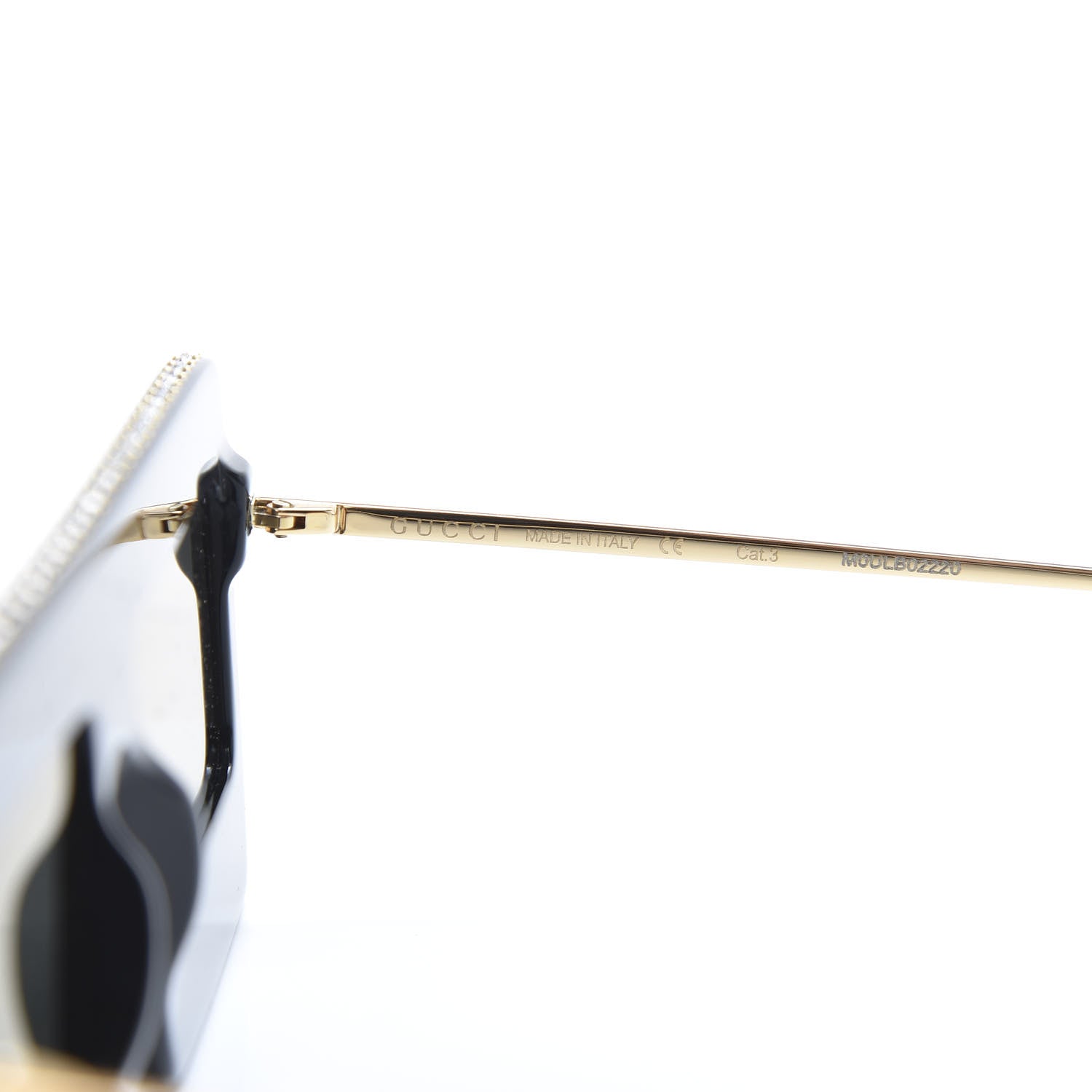 Gucci Acetate Crystal Mask-Frame Sunglasses GG0431S Black 6 of 8