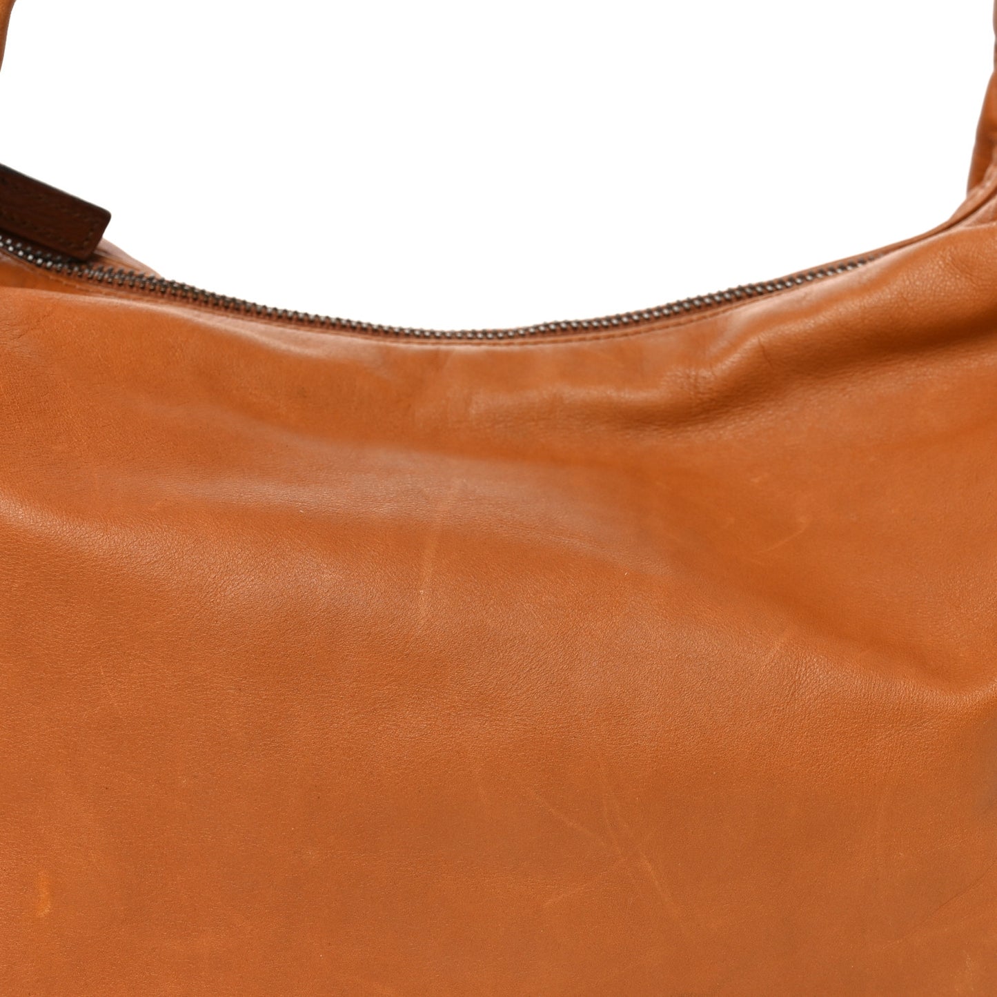 Calfskin Medium Horsebit Chain Hobo Brown