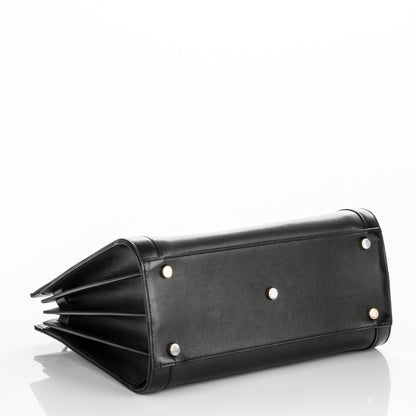 Saint Laurent Calfskin Small Bi-Color Sac De Jour Marine Nero Black 4 of 5