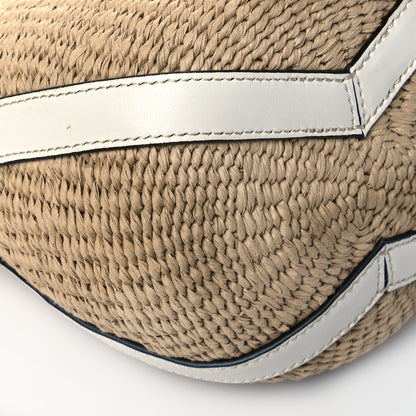 Chloe Raffia Calfskin Small Basket White 10 of 11