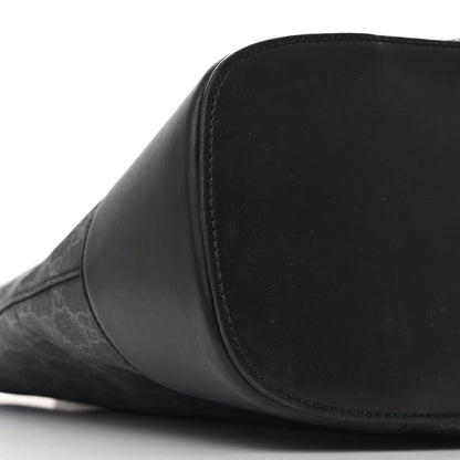 Gucci GG Supreme Monogram Web Tote Black Grey 8 of 9