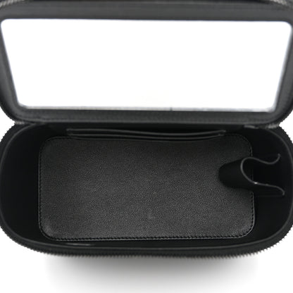 Chanel Lambskin Quilted Small Top Handle Vanity Case With Chain So Black 5 of 13