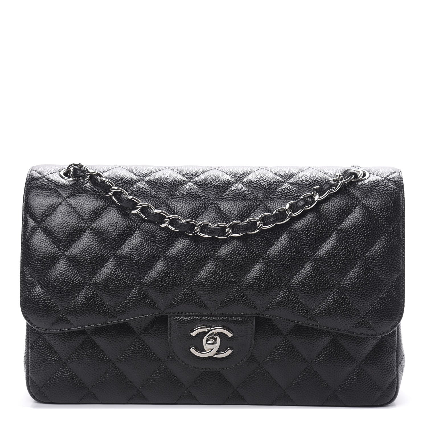 Chanel Caviar Quilted Jumbo Double Flap Black 1 of 11