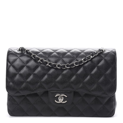 Chanel Caviar Quilted Jumbo Double Flap Black 1 of 11