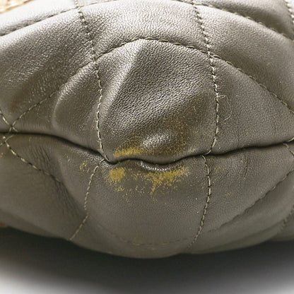 Chanel Calfskin Python Quilted Cambon Flat Tote Khaki 9 of 10