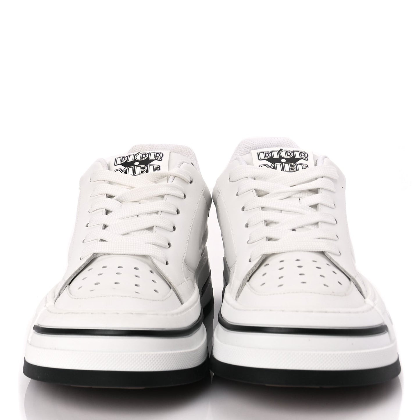 Calfskin D-Freeway Low Top Sneakers 39 White