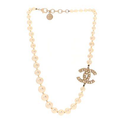 Chanel Pearl CC 100th Anniversary Necklace Light Gold 3 of 5