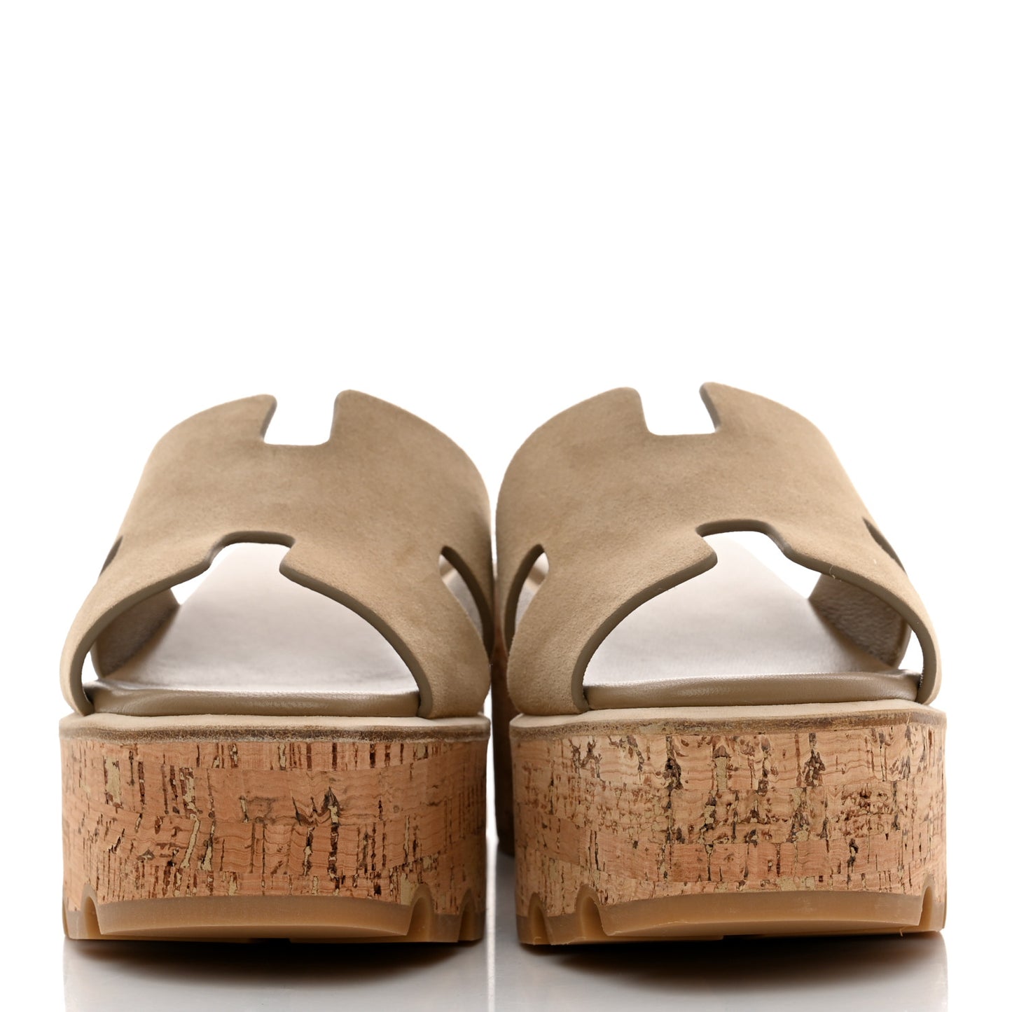 Suede Goatskin Cork Eze 30 Sandals 36 Beige Argile