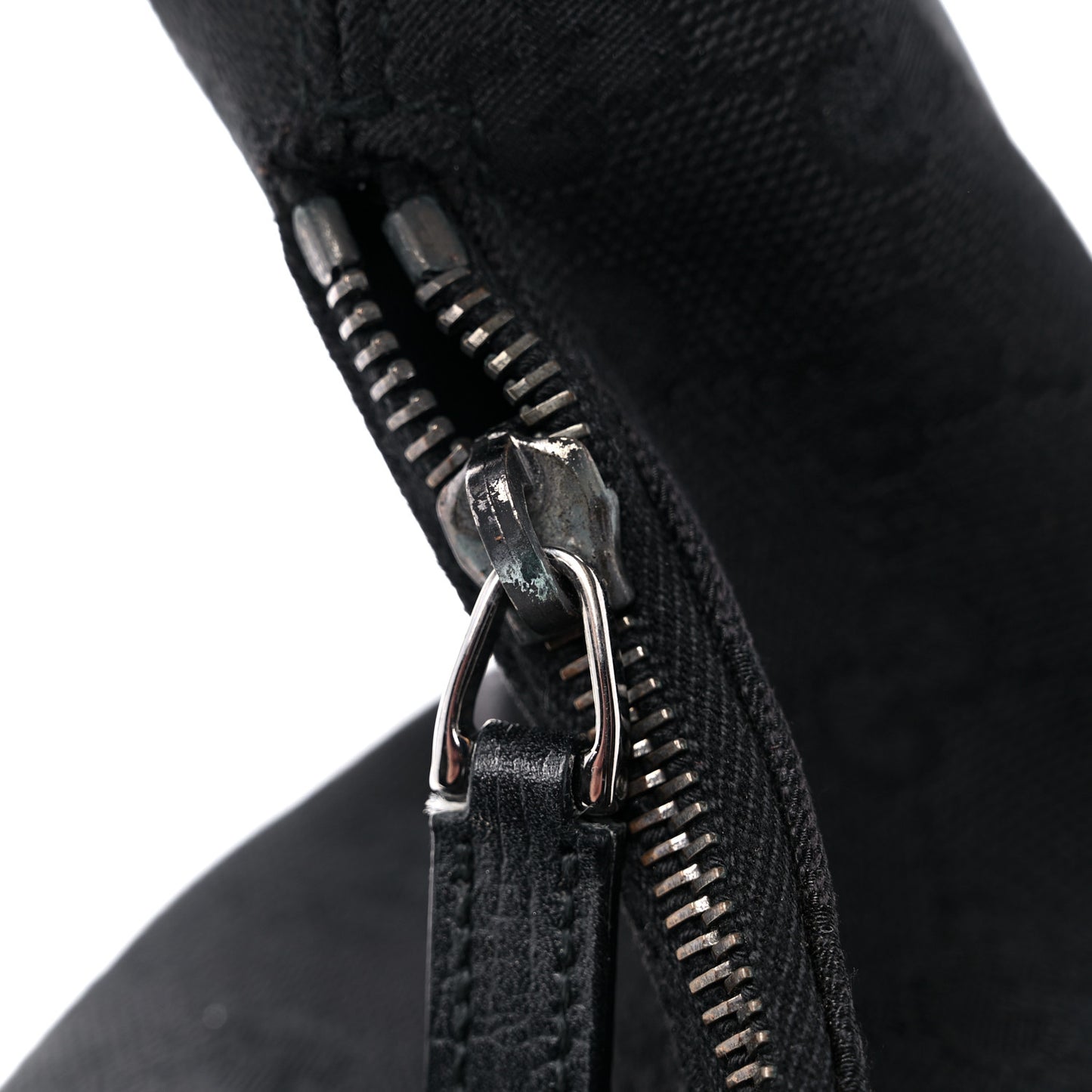 Monogram Medium Horsebit Chain Hobo Black