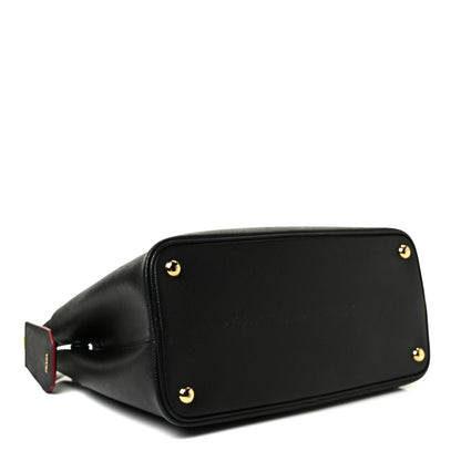 Prada Saffiano Cuir Medium Double Bag Black Fuoco 4 of 10