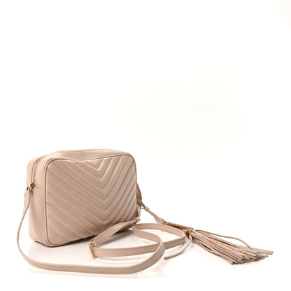 Saint Laurent Calfskin Matelasse Monogram Lou Camera Bag  Nude Powder 3 of 9