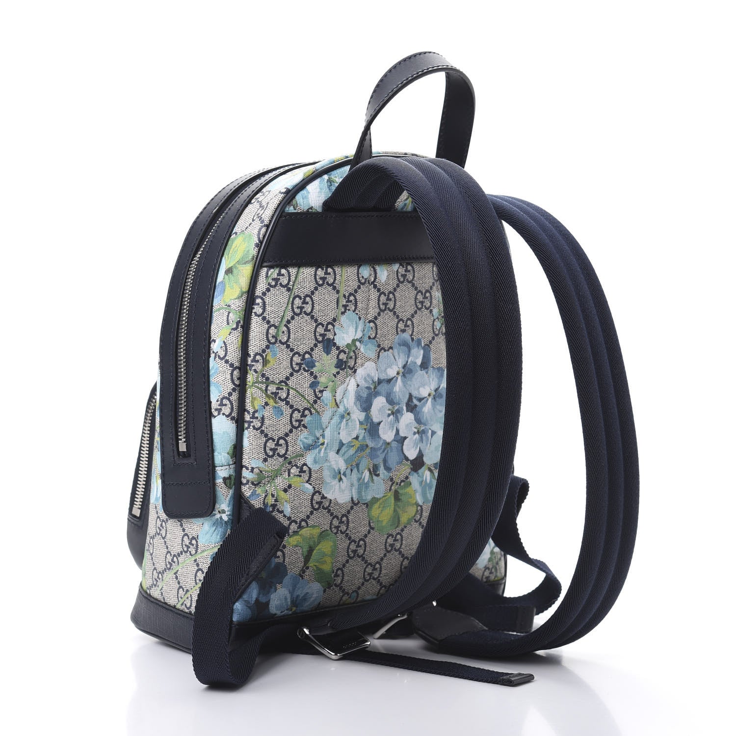 Gucci GG Supreme Monogram Blooms Small Day Backpack Blue 2 of 11