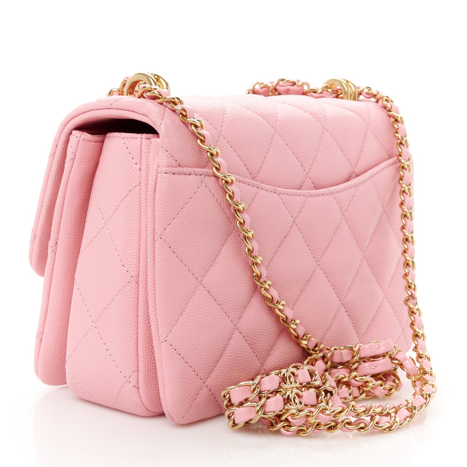 Chanel Caviar Quilted Mini Coco First Flap Pink 3 of 10