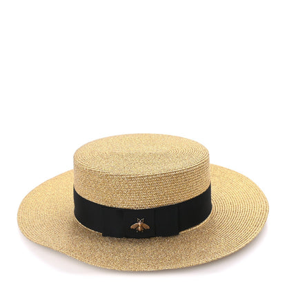 Gucci Lame Papier Hat M  Black Gold 3 of 7