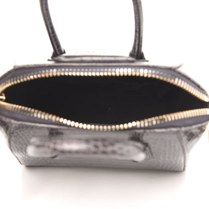 Givenchy Calfskin Crocodile Embossed Mini Antigona Storm Grey 5 of 10