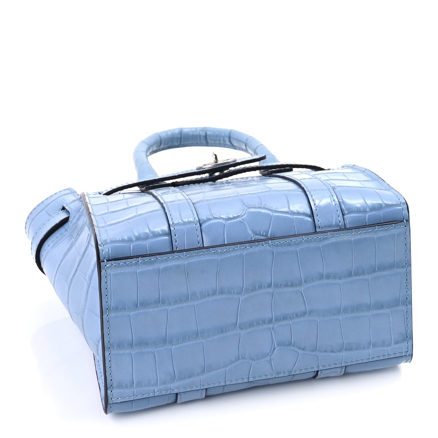 Mulberry Crocodile Embossed Micro Zipped Bayswater  Light Blue 3 of 7