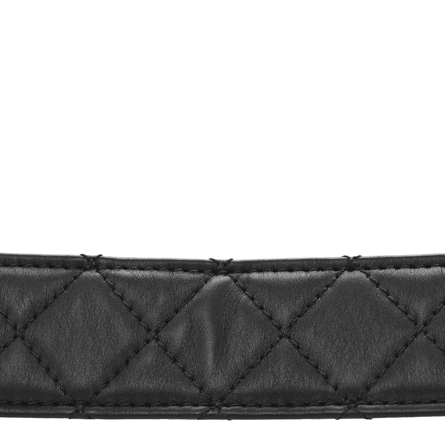 Calfskin Quilted CC Chain Belt 80 32 Black