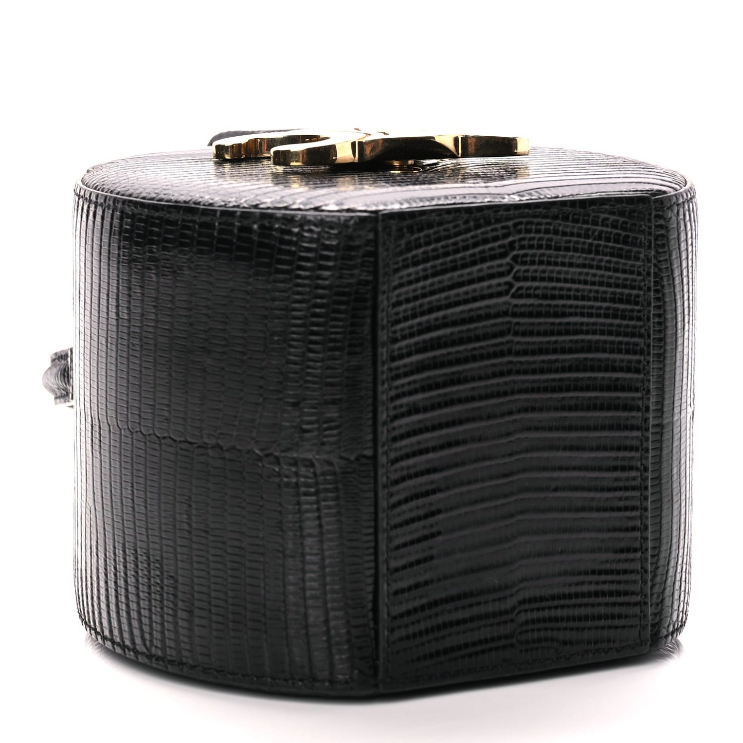 Lizard Round Box Triomphe Black