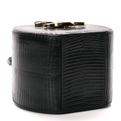 Celine Lizard Round Box Triomphe Black 4 of 9