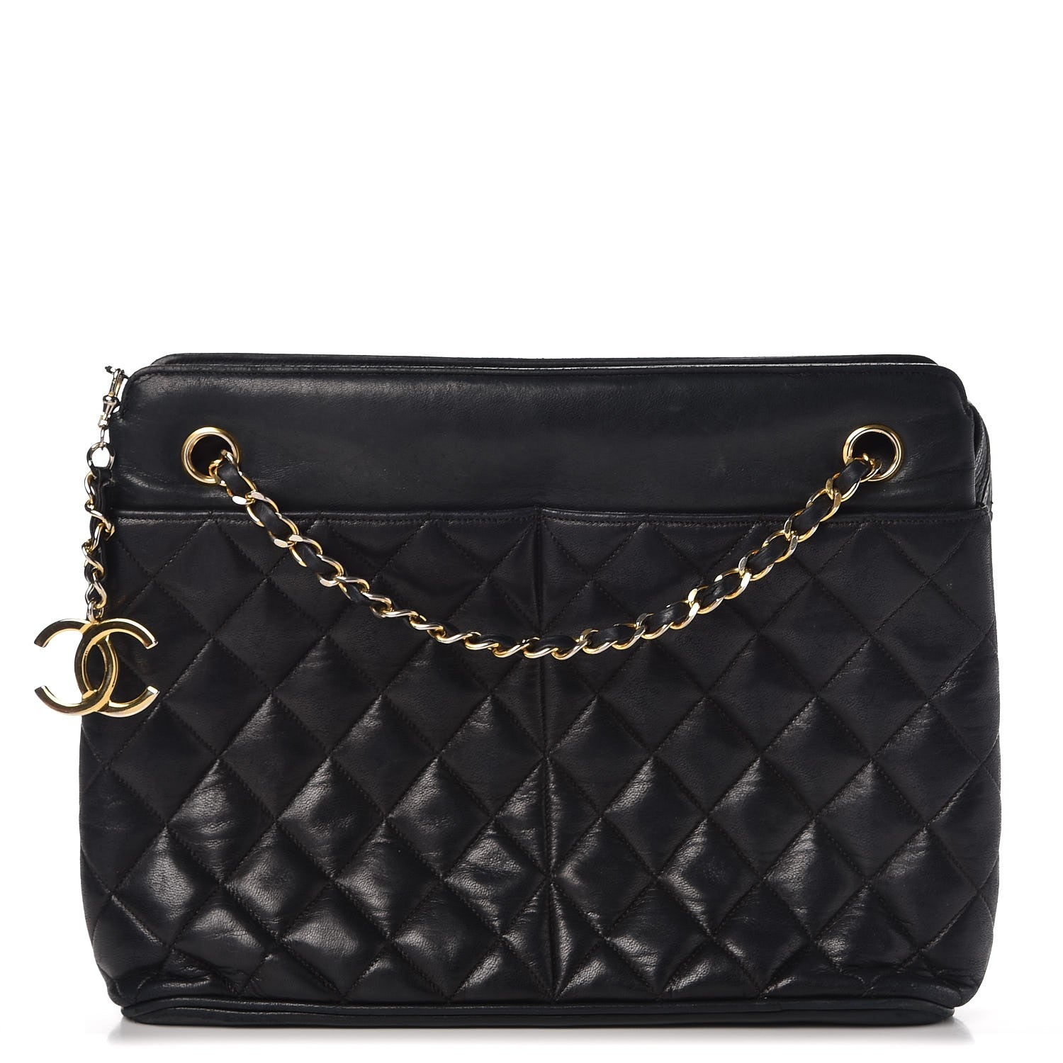 Chanel Lambskin Quilted Shoulder Bag Black 1 of 9