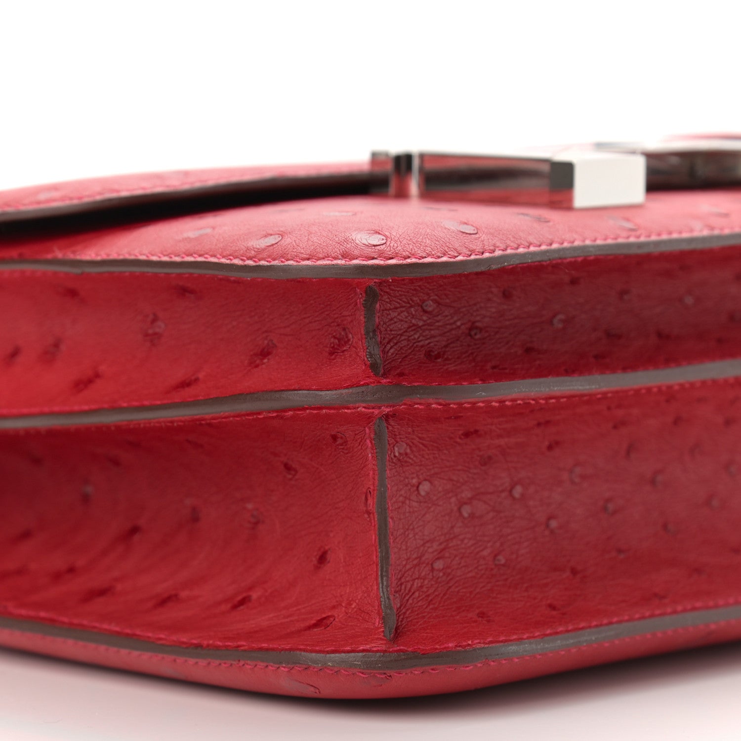 Hermes Ostrich Constance 24 Rouge Vif 9 of 11