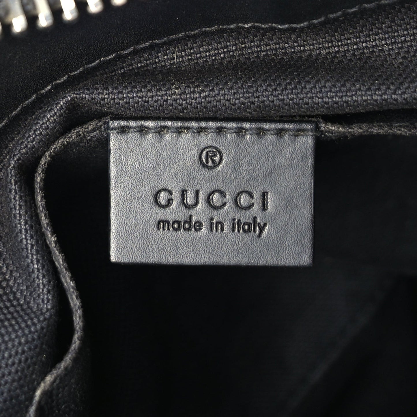 GG Supreme Monogram Web Small Flat Messenger Bag  Black Grey