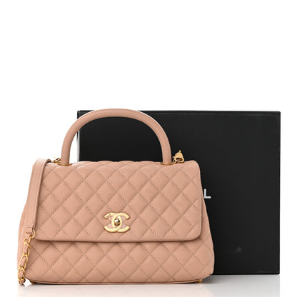 Chanel Caviar Quilted Small Coco Handle Flap Light Pink 14 of 14