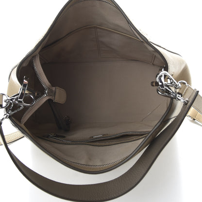 MCM Calfskin Ottomar Monogram Medium Klara Hobo New Beige 5 of 10