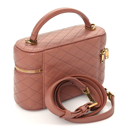 Saint Laurent Lambskin Quilted Mini Gaby Vanity Case Barely Pink 2 of 8