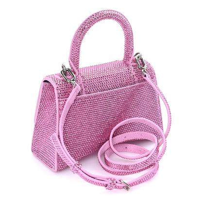 Balenciaga Strass Suede Hourglass Top Handle Bag XS  Pink 2 of 7