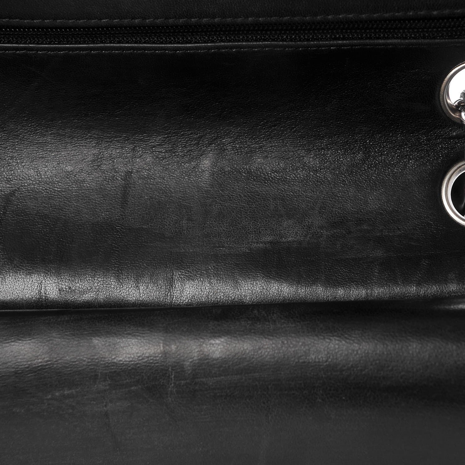 Chanel Lambskin Quilted Medium Double Flap Black 9 of 14