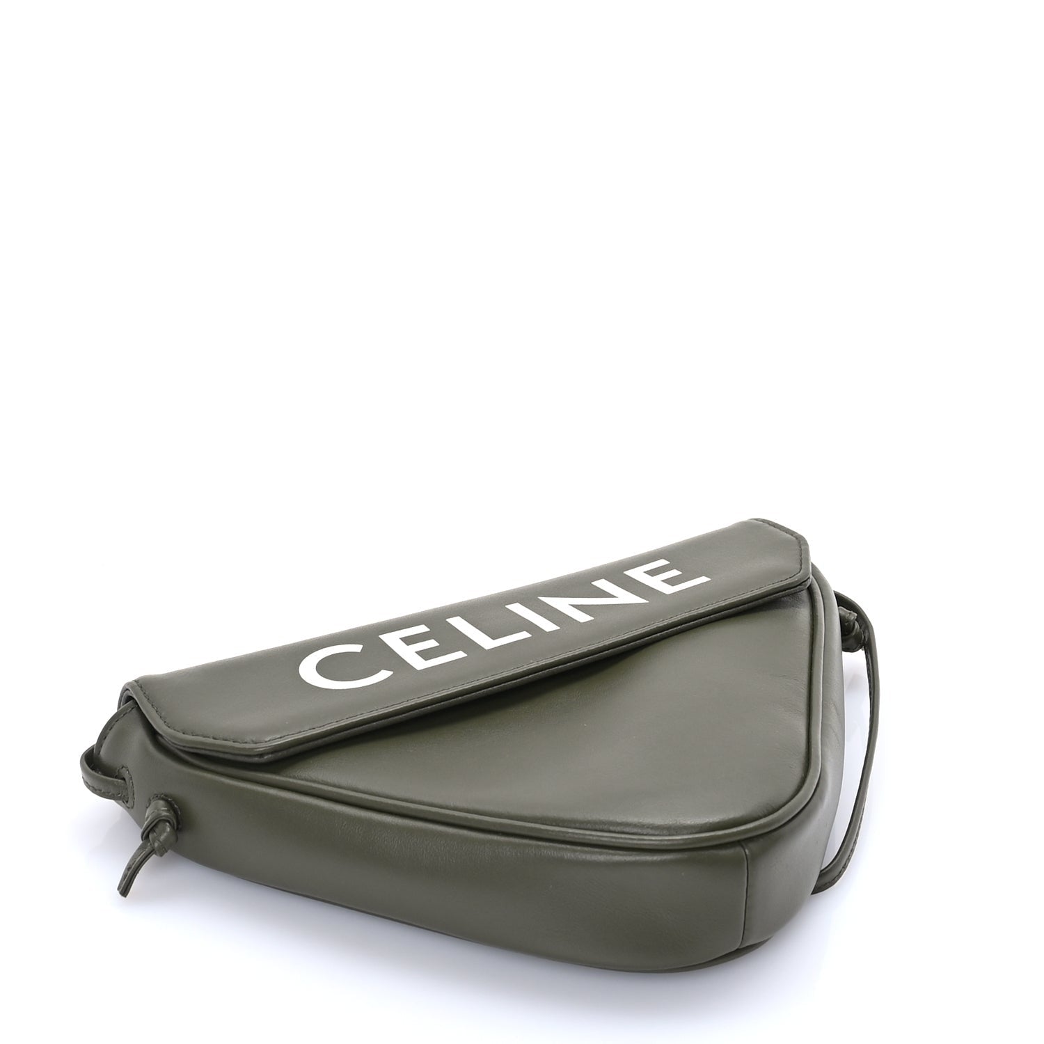 Celine Smooth Calfskin Triangle Crossbody Bag  Green 3 of 7
