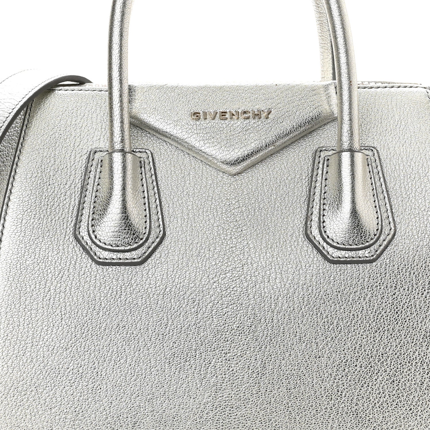 Givenchy Metallic Sugar Goatskin Small Antigona Silver 8 of 11