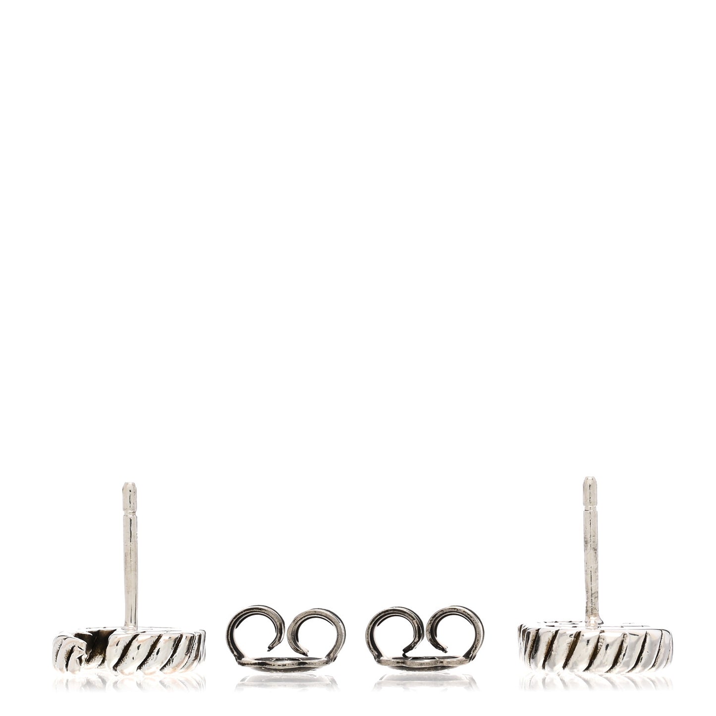 Sterling Silver Torchon Double G Earrings