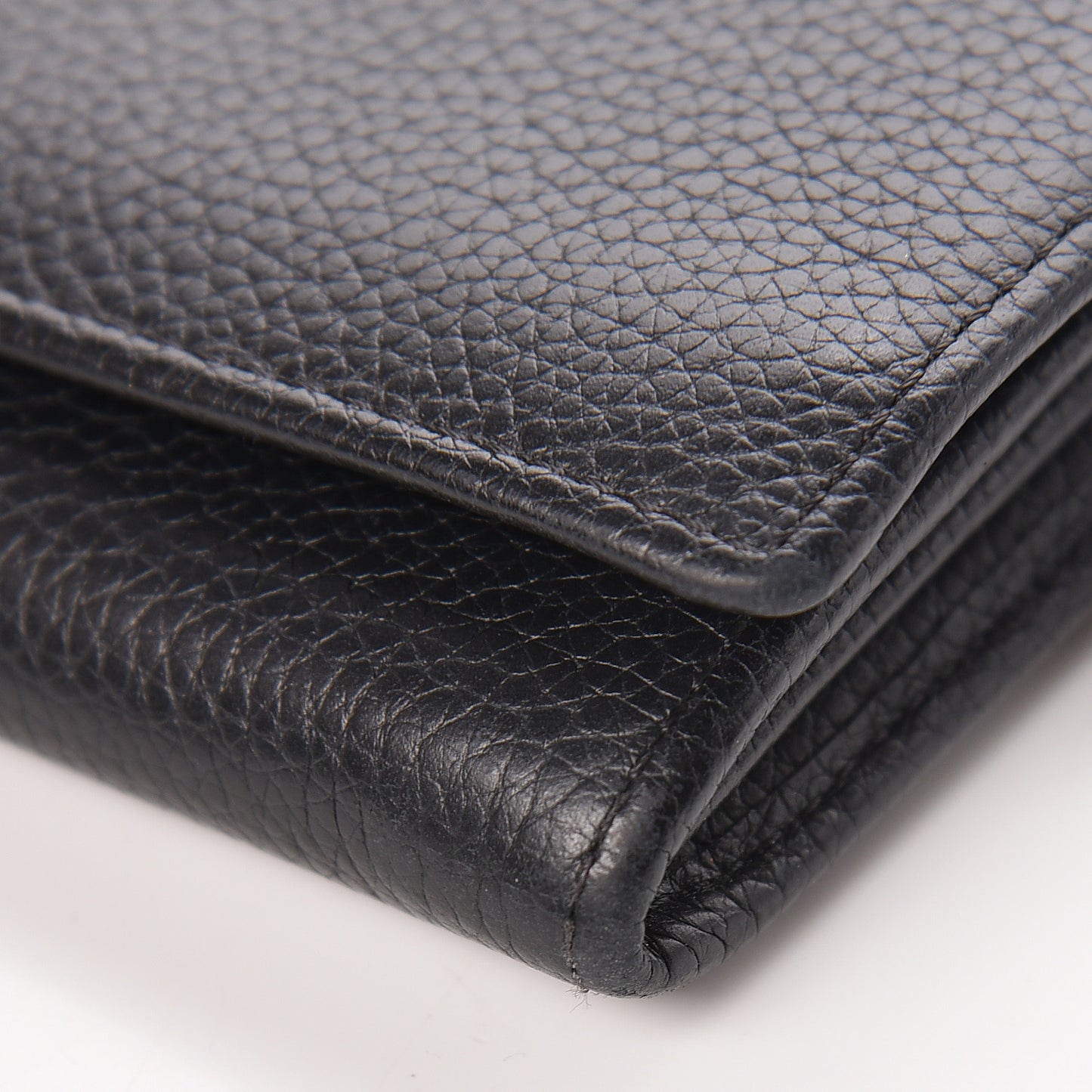 Classic Grain Small Tree Continental Wallet Black