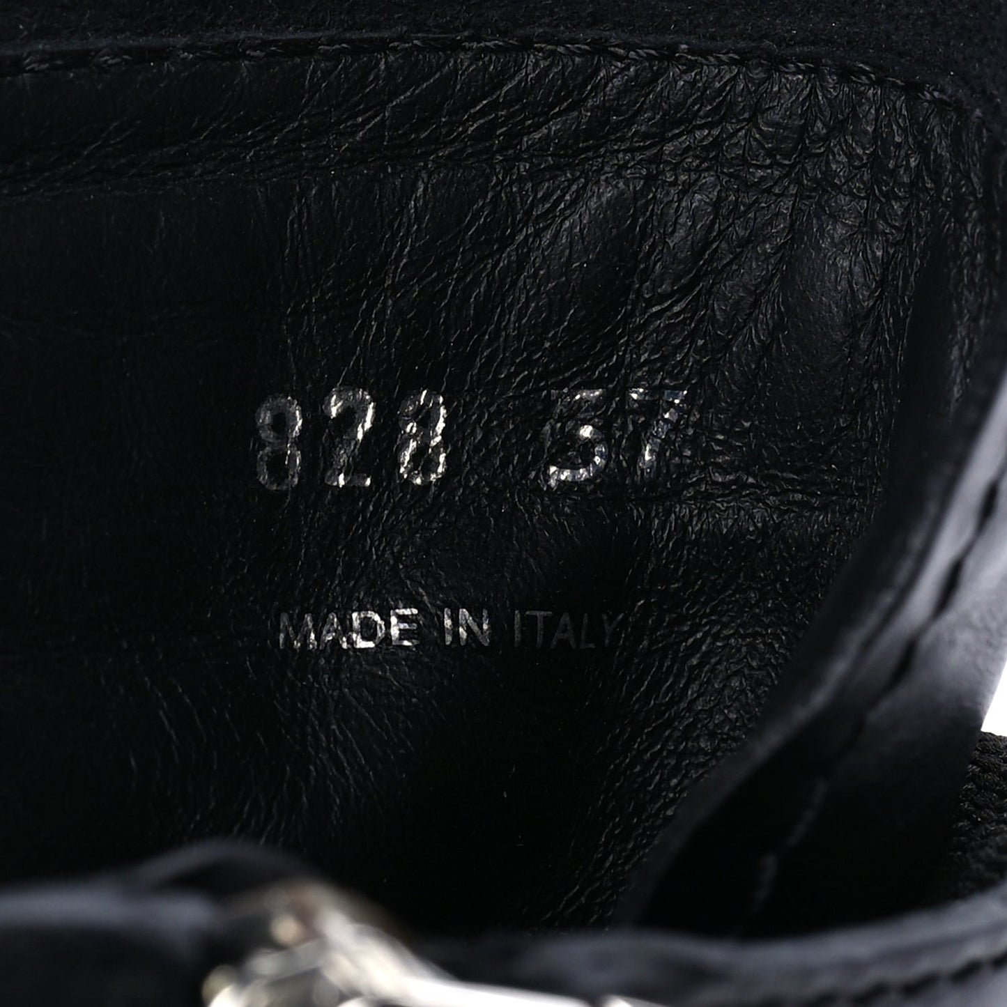 Vitello Lux Nylon Metal Triangle Logo Monolith Pouch Pocket 55mm Tall Combat Boots 37 Black