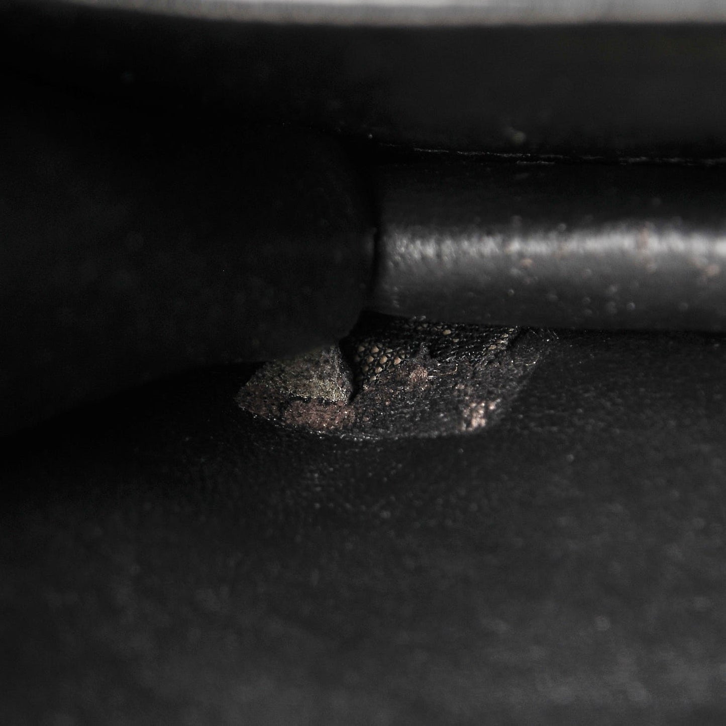 Patent Quilted Mini Flap Black