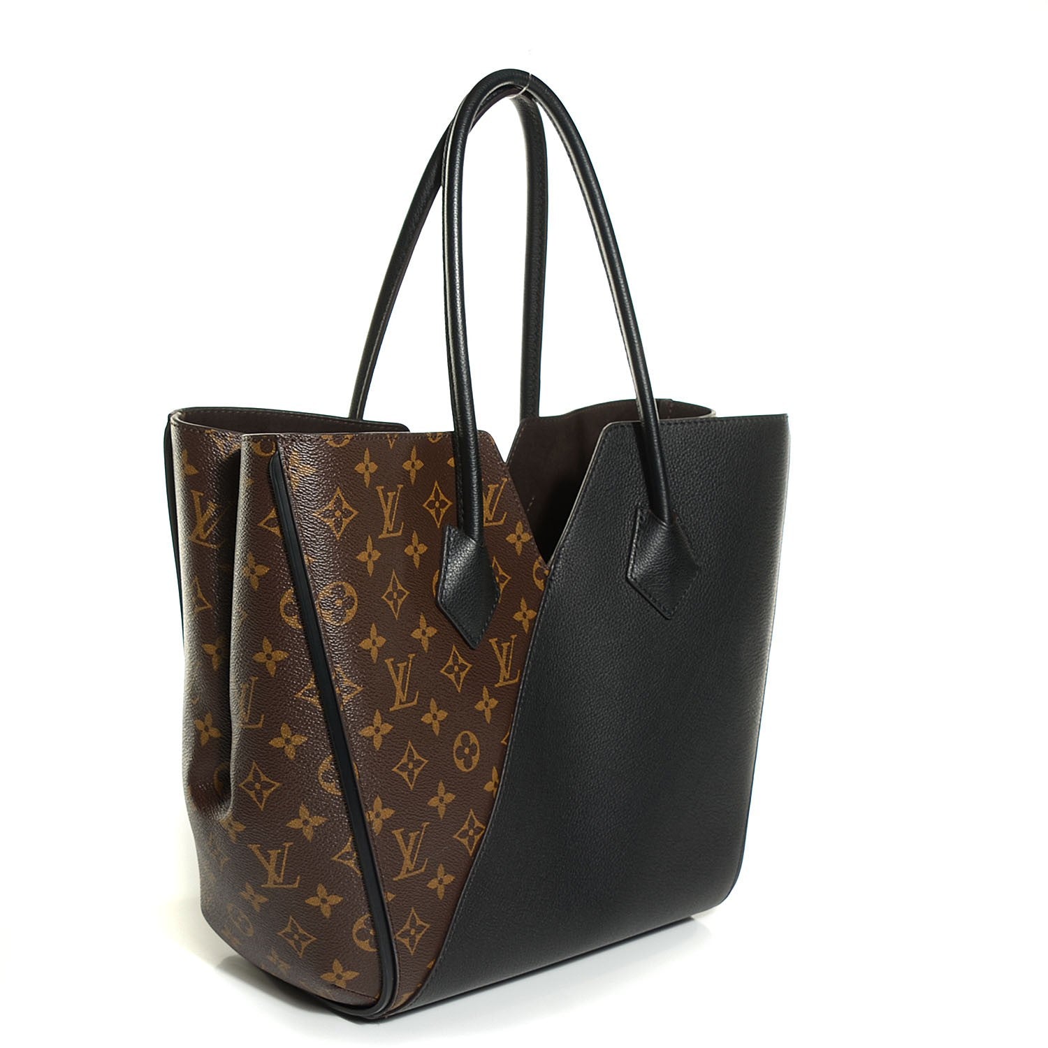 Louis Vuitton Calfskin Monogram Kimono Tote Black 3 of 9